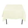 70 in. Square Polyester Tablecloth Ivory