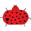 Kidorable Ladybug Infant Towel, Red, 0-3 Years