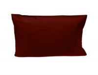 Alok International 500-110040 500 Thread Count Tuxedo Stripe Cotton Pillowcases, King, Claret