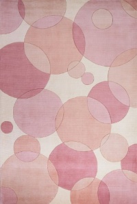 Area Rug 2x3 Rectangle Contemporary Pink Color - Momeni New Wave Rug from RugPal