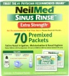 NeilMed's Sinus Rinse Extra Strength Pre-Mixed Hypertonic Packets, 70-Count Boxes (Pack of 2)