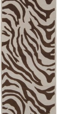 Area Rug 2x8 Runner Animal Inspirations Chocolate Color - Surya Goa Rug from RugPal