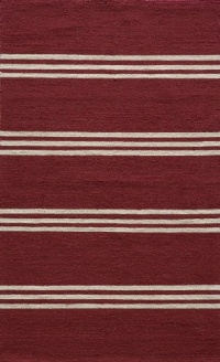 Area Rug 5x8 Rectangle Indoor/Outdoor Red Color - Momeni Veranda Rug from RugPal