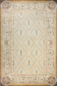 Area Rug 5x8 Rectangle European Light Blue Color - Momeni Maison Rug from RugPal