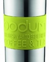 Bodum Double-Wall Stainless Steel Travel Coffee and Tea Press with Bonus Lid, 0.45L, 16oz, Green