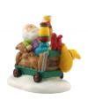 Santa loves his sweets! A very jolly Mr. Claus perches on top of the cocoa bean cart and relaxes with a warm and delightful helping of hot chocolate. Festive colors set against a snowy backdrop make this comical piece a holiday hit.