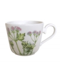 A natural for casual dining, the Althea Nova after-dinner cup by Villeroy & Boch features durable porcelain planted with delicate herbs for a look that's fresh from the garden.