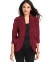 AGB's blazer is extra contemporary with its open-front style and sleek, slouchy fit.