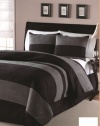 4PC Black microsuede down alternative comforter set Queen size 86x86