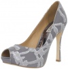 Badgley Mischka Women's Roxie Pump,Grey/Silver,10 M US