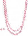 8-8.5mm Freshwater Cultured Pearl 80 Continuous Necklace with Stainless Steel Shortener and Matching Studs