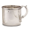 Heirloom quality sterling silver BEADED BORDER BABY CUP by Empire Silver -