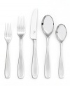 Mix it up with Mickelton Scoop Sand flatware. A curvy shape and two-tone finish featuring polished handles with a touch of matte stainless steel complement casual meals with easy, modern elegance. Perfect for entertaining, this set includes service for 8 and a coordinating hostess set.