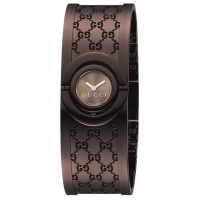 Gucci Women's YA112532 Twirl Small Brown PVD Bangle Watch