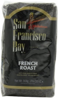 San Francisco Bay Coffee, French Roast Whole Bean Coffee, 32-Ounce Bags (Pack of 2)