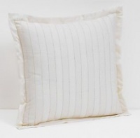 Hudson Park 800TC Solid Ivory Double Hemstitch Decorative Throw Pillow, 16 x 16