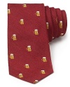 Raise a mug to a friend with this silk tie from Jack Spade featuring foamy mugs of beer on a rich red ground - a great gift for a best bud.