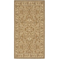 Safavieh Courtyard Collection CY6555-29 Gold and Cream Indoor/ Outdoor Area Rug, 2-Feet 7-Inch by 5-Feet