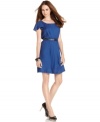 Short flutter sleeves add feminine flirt to this BCBGeneration dress for pretty, polished look!