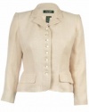 Lauren by Ralph Lauren Linen Tweed Blazer Parfait Pink Petite