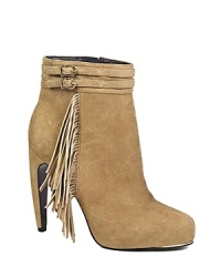 A dash of fringe lends Western flair to these stylish Sam Edelman booties; with high heels, they're a long, tall take on the trend.