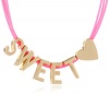 BCBGeneration Pink and Gold Plated Sweet Mini Cord Necklace, 16