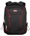 Win the race. A dream partnership between Tumi & Ducati produces this innovative, race-inspired backpack. Compact and fully functional, this pack takes the steering wheel of everyday organization, holding & protecting your laptop, organizing your electronics & accessories and offering complete and utter comfort in the process. Lifetime warranty.