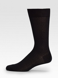 Made from soft cotton, ribbed cuff socks with a pindot pattern.CottonMachine washMade in Italy of imported fabric