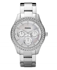 Inspired by menswear and glammed up with glitz, this Stella watch by Fossil is uniquely yours.