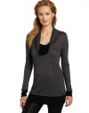 Calvin Klein Jeans Women's Long Sleeve Cowl Neck Knit Top