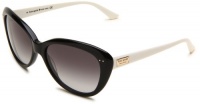 Kate Spade Women's ANGELIQS Cat Eye Sunglasses,Black & Cream Frame/Gray Gradient Lens,One Size