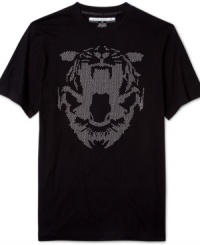 Loose lips sinks ships.  Metal mouth short sleeve crew neck t-shirt by Sean John Big & Tall.