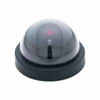 SE FC9955 Dummy Security Camera with Dome Shape and 1 Red Flashing Light