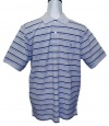 Vineyard Vines Mens Classic Pique Polo Striped Shirt Gray Blue Whale