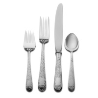 Kirk Stieff Old Maryland Engraved 4-Piece Sterling Silver Flatware Dinner Set, Service for 1