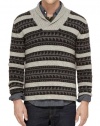 Vince Mens Shawl Collar Thick Wool Gray Sweater Long Sleeves