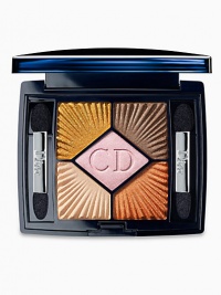 Between the shimmering azure of the Mediterranean sea and the blazing heat of the sand, The 2012 Dior Summer look invites us on the sundeck of the Croisette for a very chic escape. With a touch of French glamour, Mr Dior's beloved French Croisette unveils its warmth and freshness for an elegant and glamorous Summer.  5 Couleurs eyeshadow palettes dress up the eyes with luminescent sunny shades and fresh azure blues inspired by the most glamorous emblems of the French Riviera.