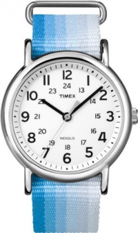 Timex Unisex T2N748 Weekender Slip Thru Blue Degrade Nylon Strap Watch