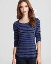 Layer stripes atop denim with this ultra-soft Splendid tee.