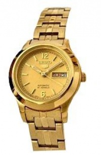 Seiko Women's SYME02 Seiko 5 Automatic Gold Dial Gold-Tone Stainless Steel Watch