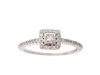 18k White Gold Princess and Round Diamond Ring (0.37cttw, G-H Color, SI1-SI2 Clarity)