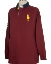 Big & Tall Polo Ralph Lauren Mens Shirt 4XLT Burgundy XXXX-Large Tall Big Pony Shirt