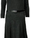 Lauren by Ralph Lauren Women's Knit Haddon Hall Dress Charcoal Medium [Apparel]