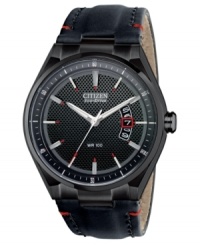 Classic watch design meets sporty details on this watch from Citizen. The Eco-Drive technology harnesses both natural and artificial light, never needing a battery. From the Drive from Citizen Eco-Drive collection.