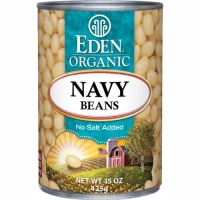 Eden Organic Navy Beans, No Salt Added, 15-Ounce Cans (Pack of 12)