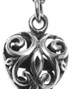 Sterling Silver Filigree Heart Pendant, 18