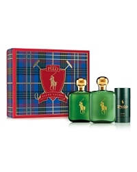 This holiday, celebrate the heritage of the classic sporting tradition with Polo. The three-piece holiday collection features 4.2 oz. Eau de Toilette, 4.2 oz. After Shave and 2.6 oz. Deodorant.