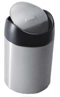 simplehuman Countertop Trash Can, Brushed Stainless Steel, 1.5 Liters/ .4 Gallons