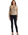 MICHAEL Michael Kors Women's Zip Jacket, Mushroom, X-Large