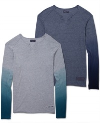 Plug these energetic split neck shirts from Guess into your wardrobe for some great layered looks.